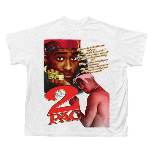2Pac Rose That Grew tee, white