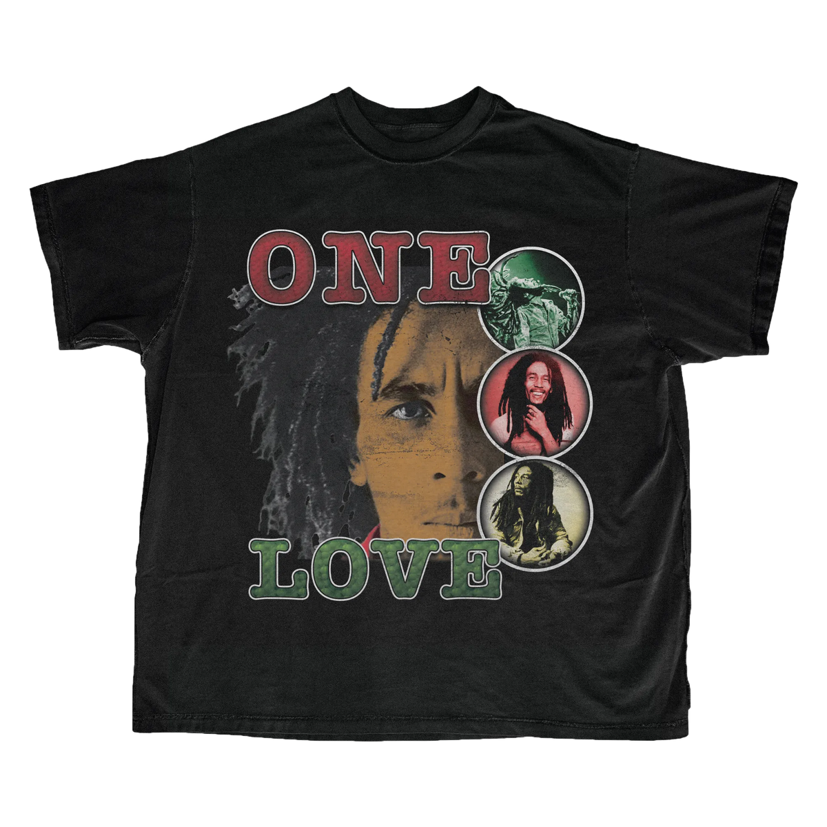 Bob Marley One Love tee, black
